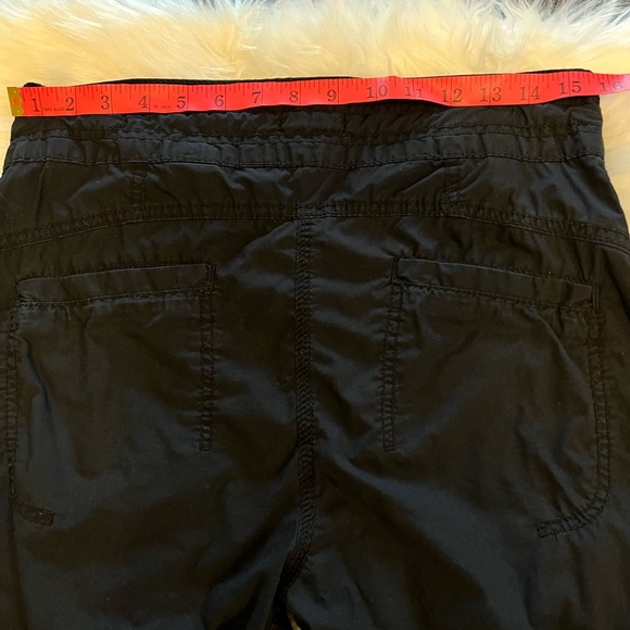 H&M Sport Capris Black 100% Cotton Size 8 - Picture 5 of 8
